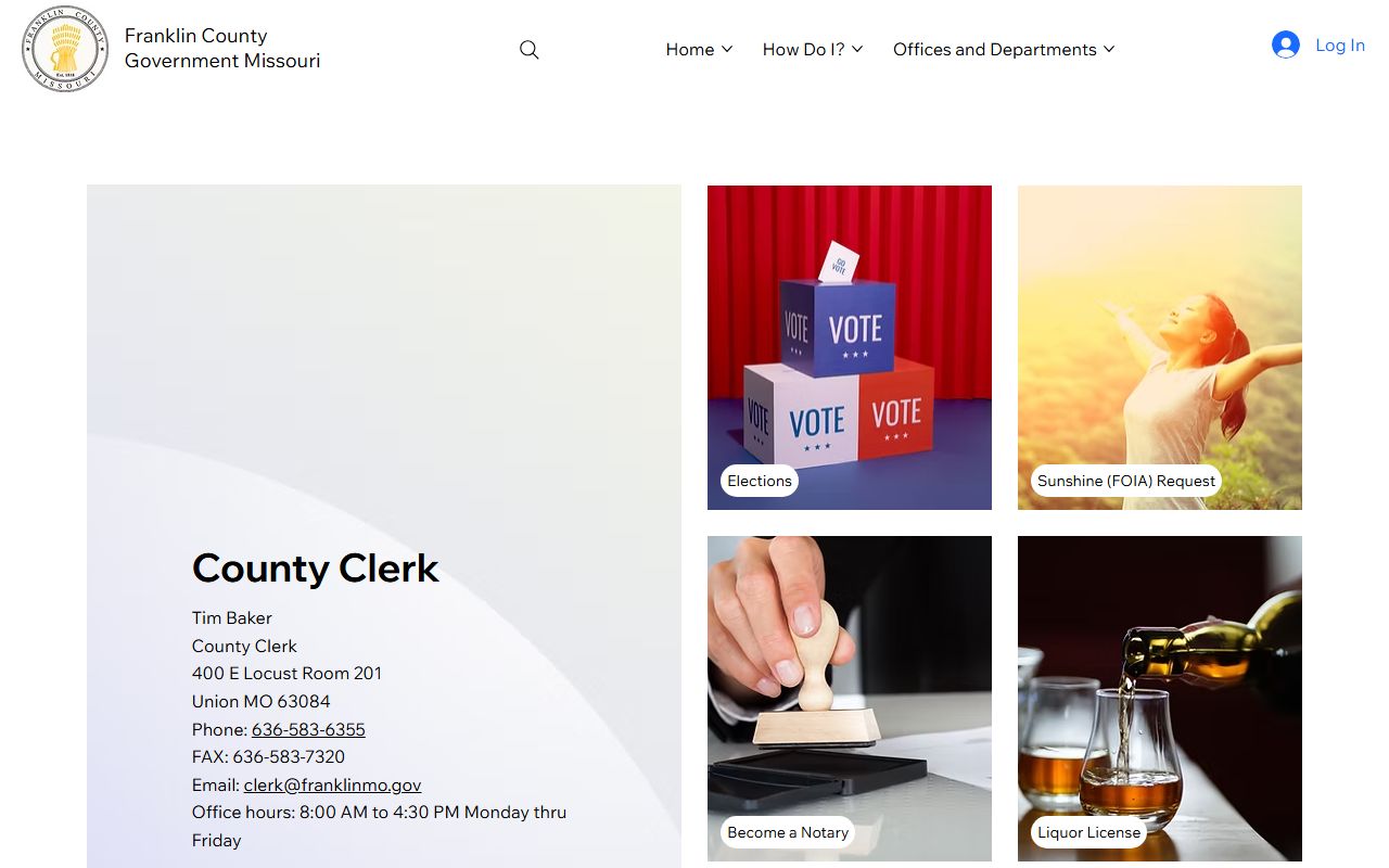 Franklin County Circuit Clerk and County Clerk office distinction