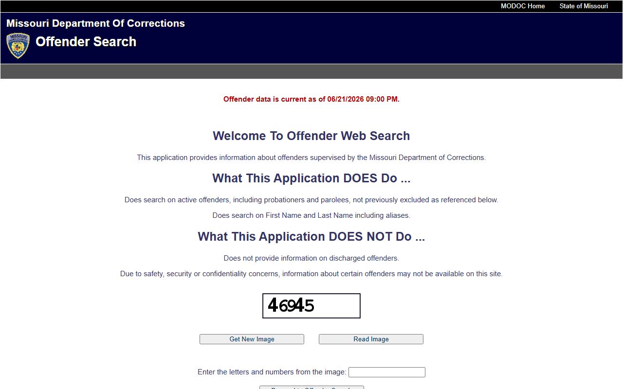 Franklin County court charges after arrest and Missouri DOC offender search