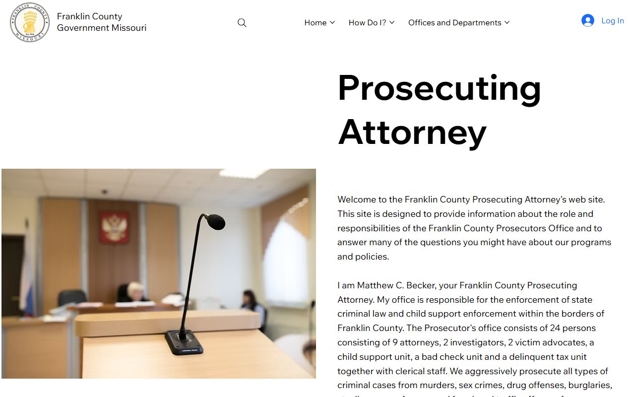 Franklin County criminal court records and prosecuting attorney source