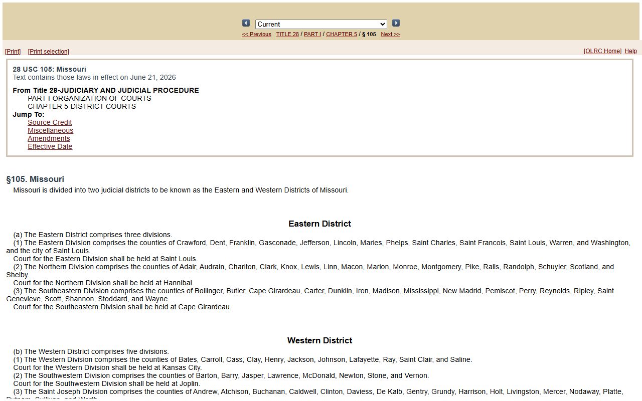 Franklin County Circuit Court federal Eastern Division statute context