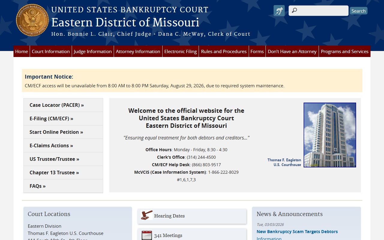 Franklin County Circuit Court and Eastern District bankruptcy court distinction