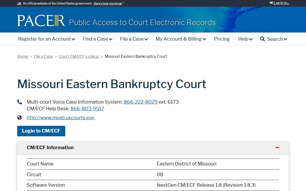 Franklin County Circuit Court and federal bankruptcy PACER lookup