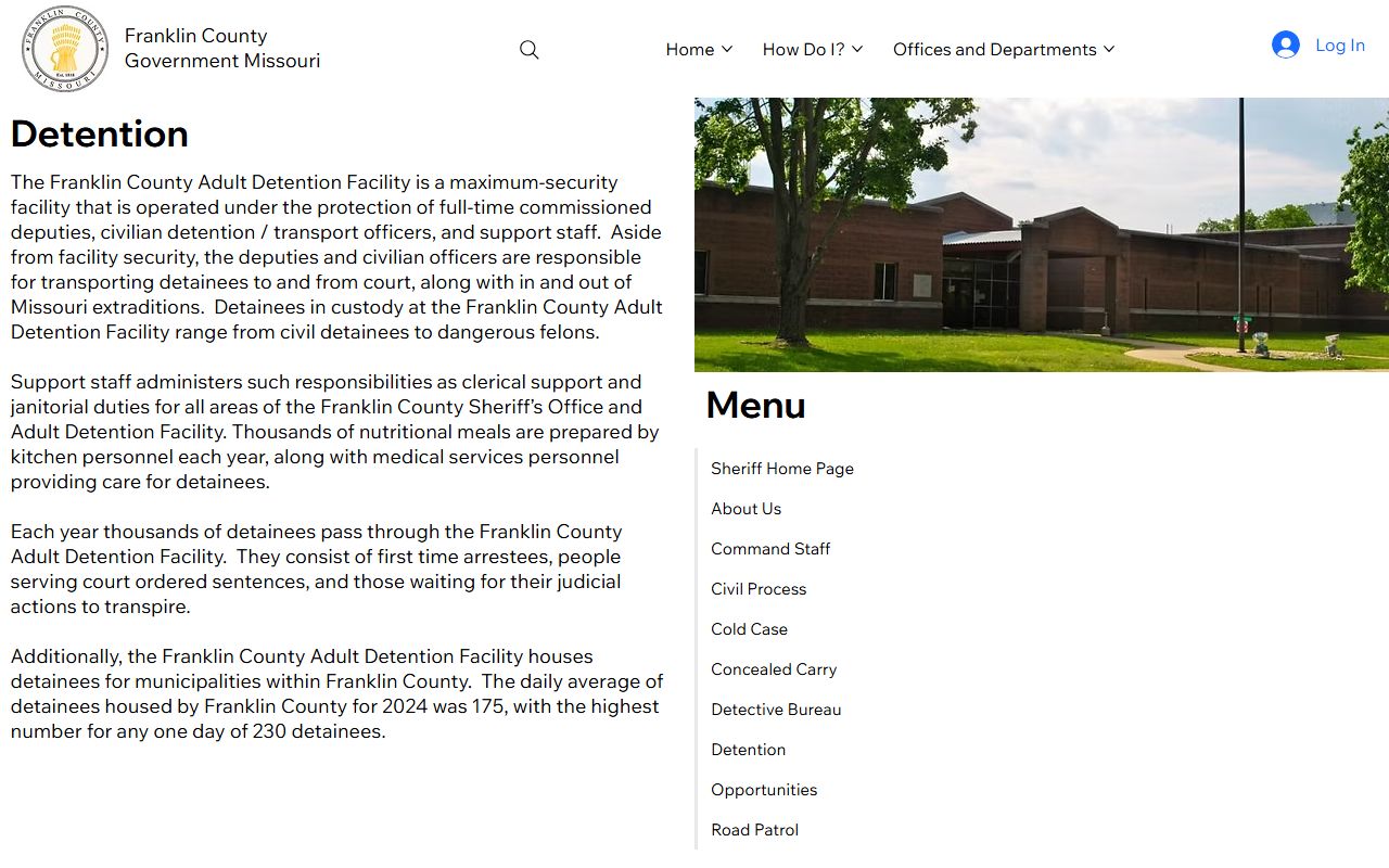 Franklin County inmate records detention page source