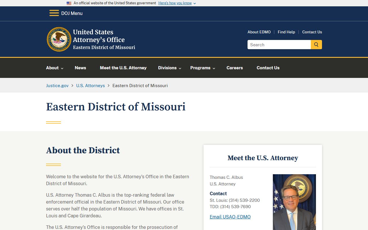Franklin County inmate records and Eastern District justice source