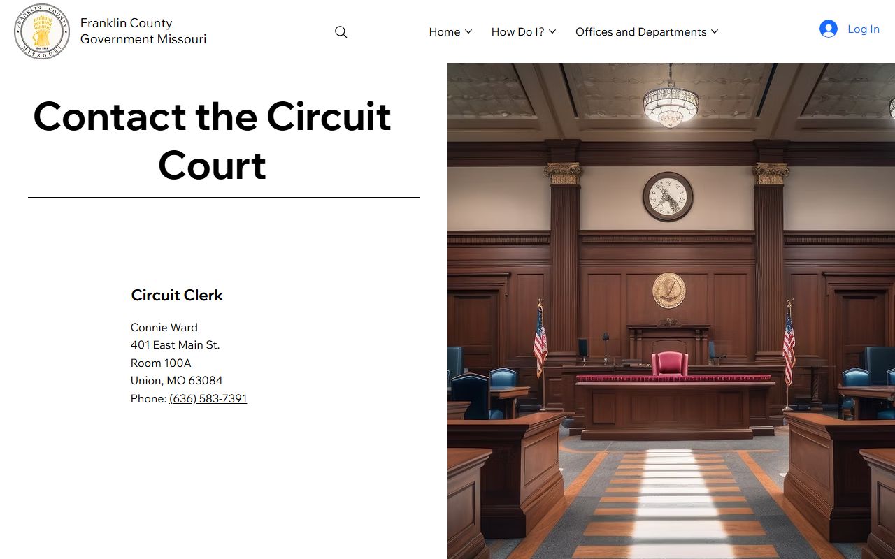 Franklin County court records Circuit Clerk copy request
